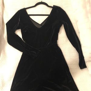 Black Velvet Mini Dress